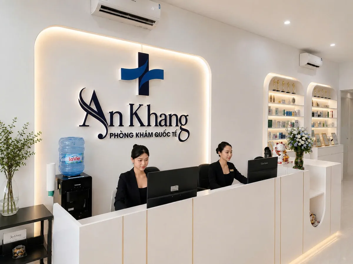 Quầy lễ tân Phòng khám Quốc tế An Khang